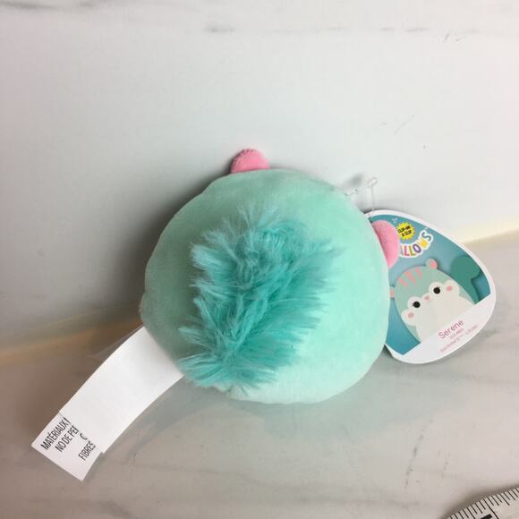 NWT Squishmallows Serene 3.5 " Clip on a Clip Squirrel Over the rainbow squad - Picture 2 of 4